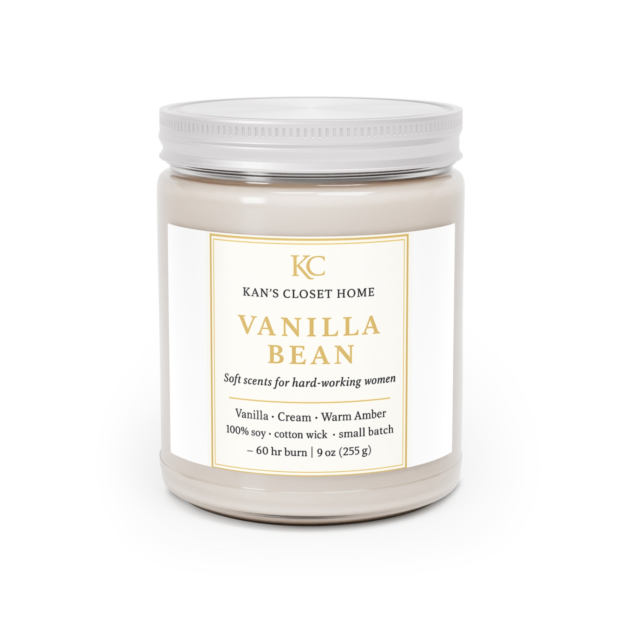 Scented Soy Candles with White Lid, 9oz