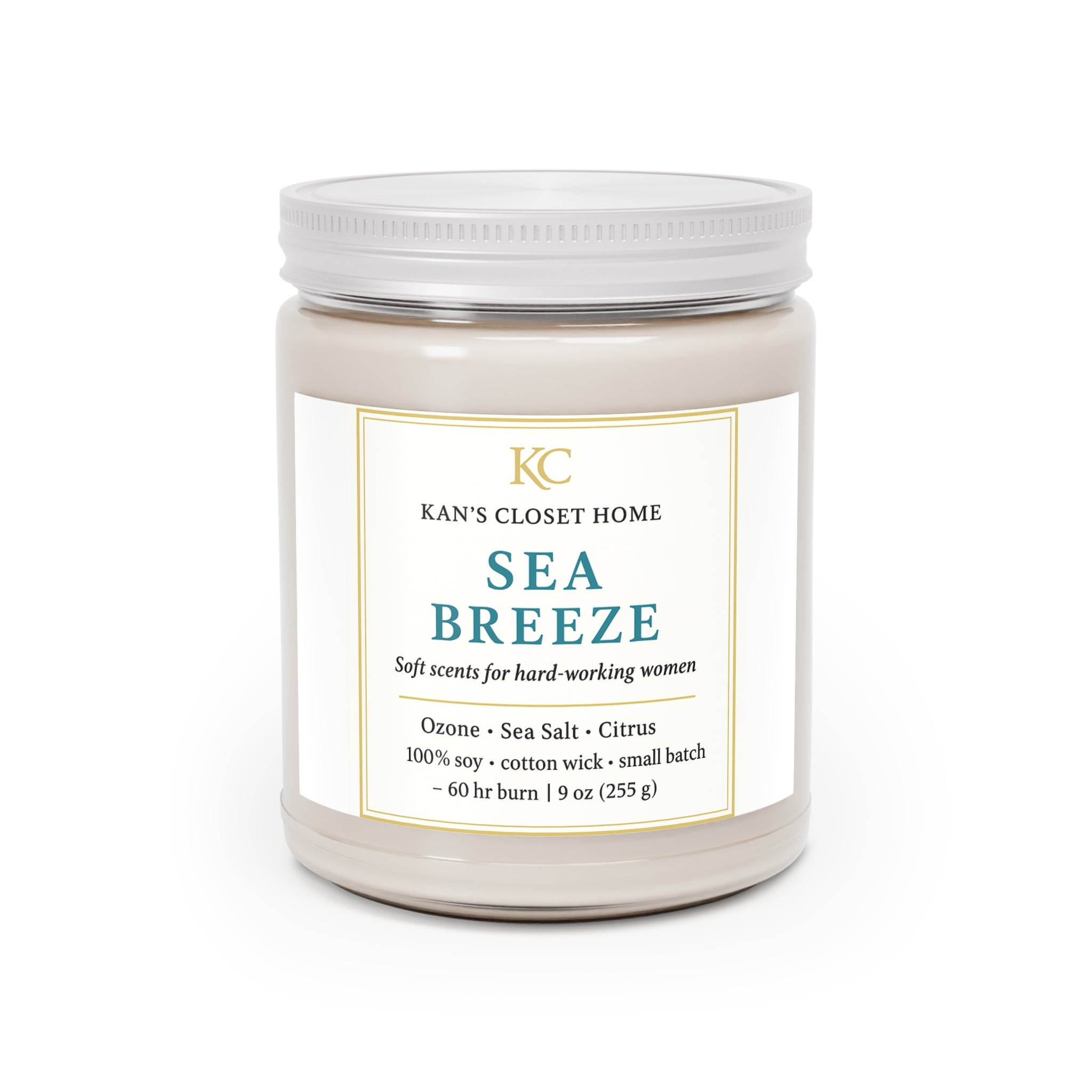 Scented Soy Candles with White Lid, 9oz