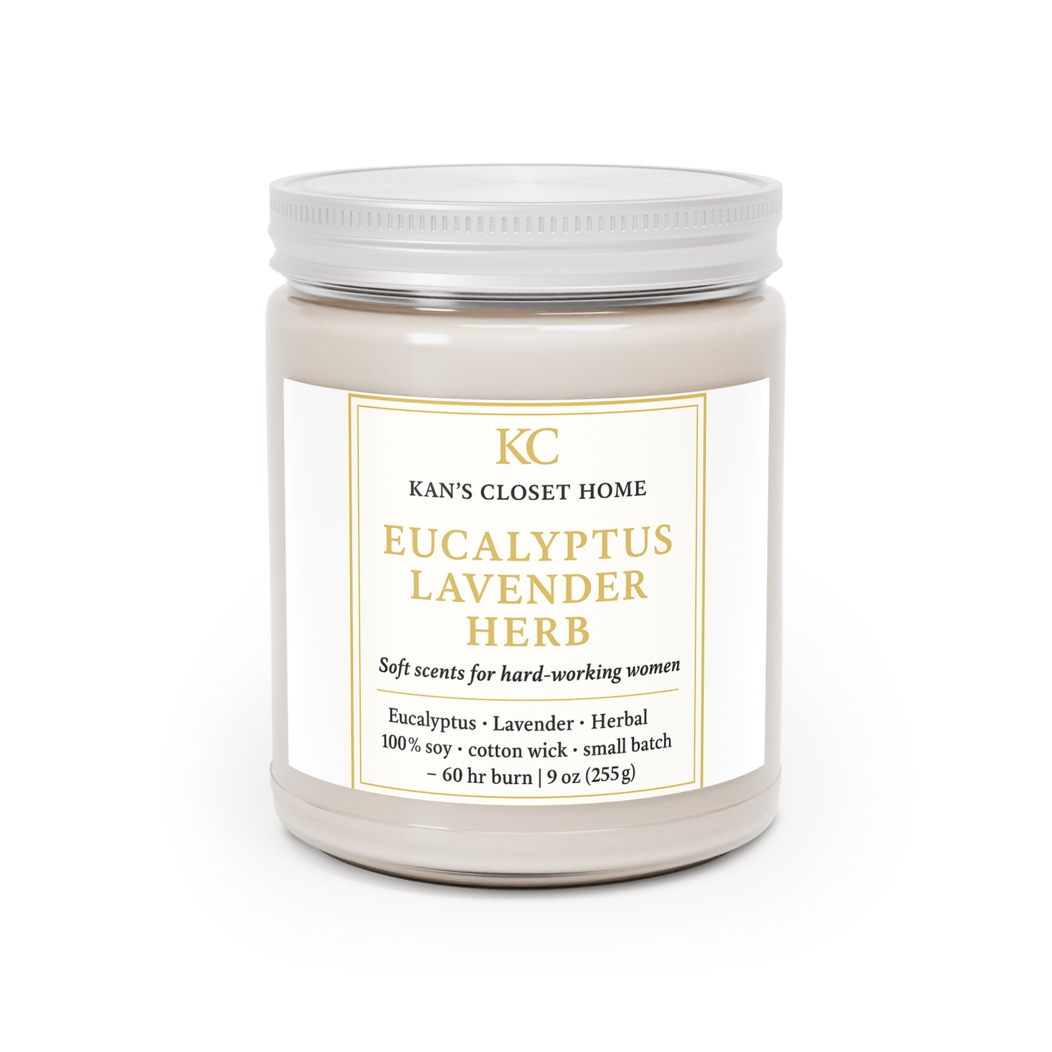 Scented Soy Candles with White Lid, 9oz