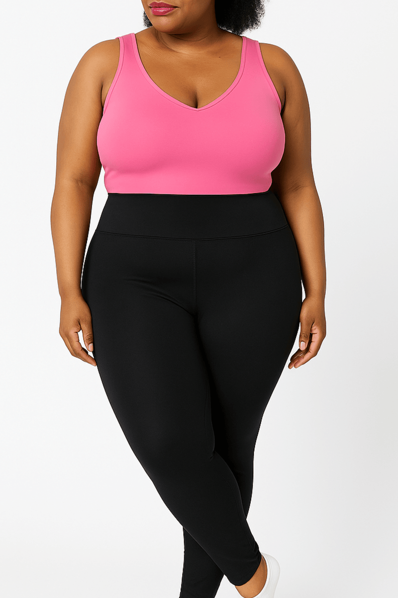 Plus Size Microfiber Full Length Leggings