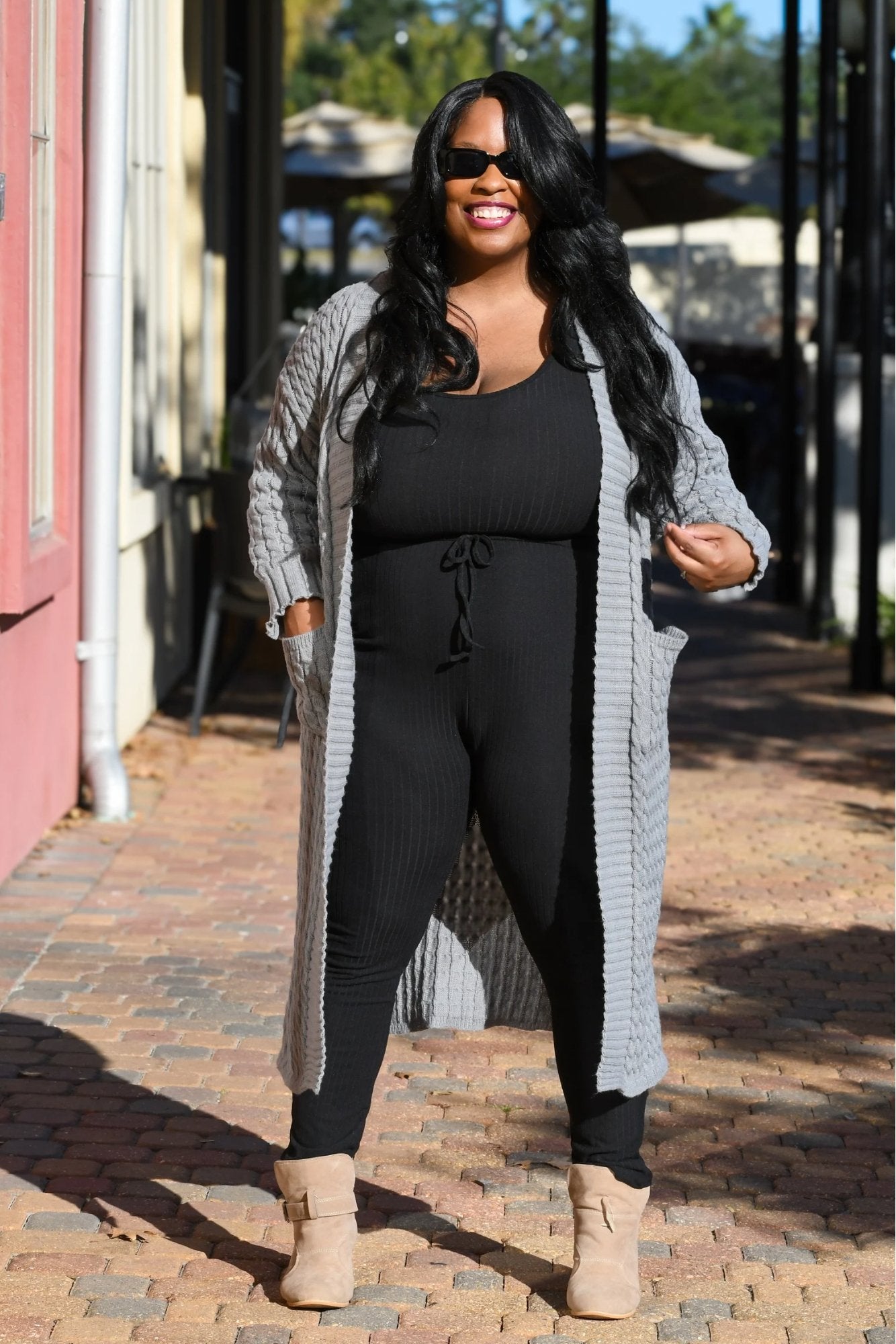 Plus Size Long Cardigan - Kan's Closet 